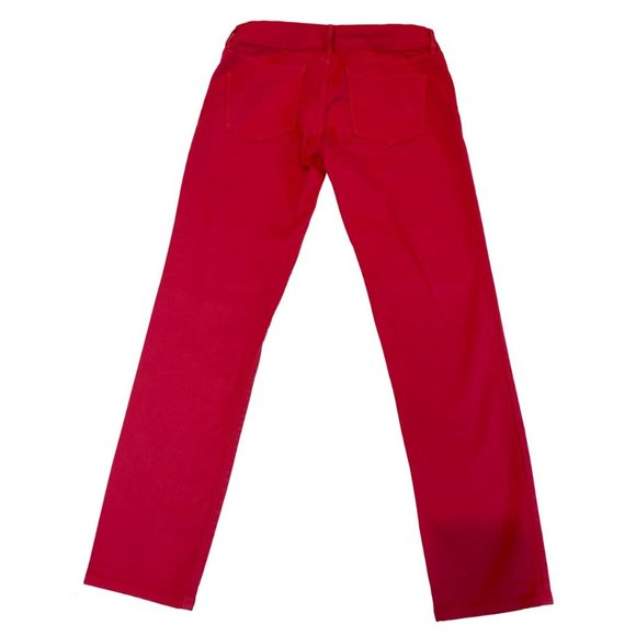 Gap 1969 Womens Cropped Legging Jeans Stretch Mid Rise Cotton Red Peach Sz 27/4r - Picture 2 of 11